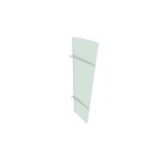 Side Blind White Powder Coated Frosted Green